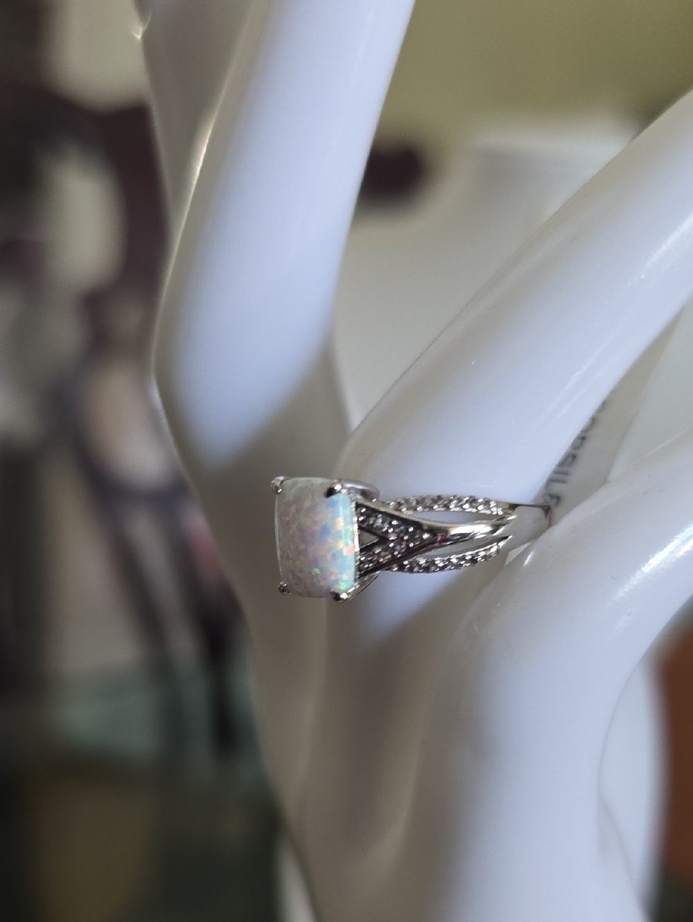 FINE JEWELRY BEAUTIFUL WOMENS OPAL RING SIZE 8 - Picture 3 of 17